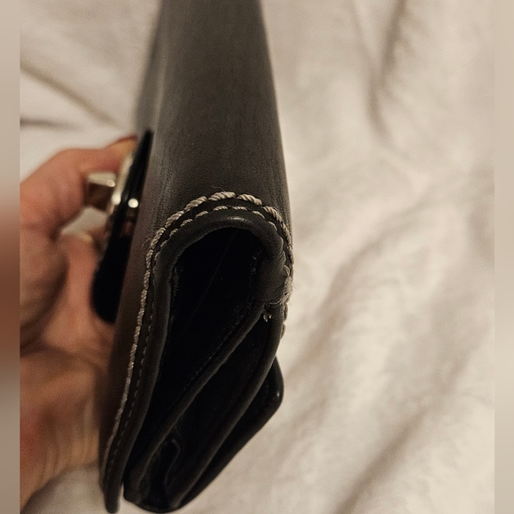 Coach Hampton Turn Key Lock Bi Fold Over Leather PRISTINE CONDITION - Picture 6 of 8